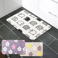 주방매트 소 두꺼운 PVC발매트 싱크대쿠션 발판 씽크-1879999EA, 카렌양면(소)