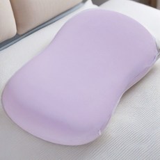 MAKABORO 메모리폼 베개 아이스 베개 타원형 수면 경추 베개, 퍼플