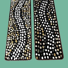 도매창고 천연 자갈 발지압 돌 매트 발 발바닥 지압 지압판 지압기 조약돌 마사지 선물, 00) 돌매트 소형 -D