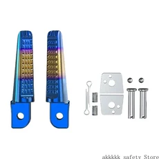 XXFF 1 쌍 풋 페그 CB190R 왼쪽 및 오른쪽 발 발자국에 대한 지지대, 01 빠른, 01 Blue Gold