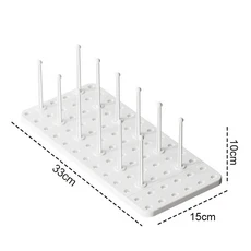 주방 접시 건조대 접이식 보관 홀더 조절 가능한 식기 트레이 그릇 스탠드 선반, 01 White