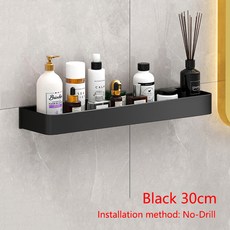 욕실 샤워 선반 샤워 캐디 벽걸이 선반 욕실 화장실 선반 주방 캐비닛 수납 선반 정리대, Black Style3.0 Free