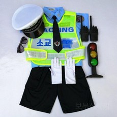어린이 경찰 교통 유니폼 장난감 소년과 여자 전문 역할 의류 검은 고양이 보안관의 공연 패션, 120cm, 남아 반팔 반바지 패키지 3