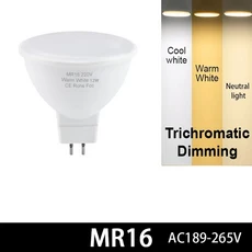 호환 1/2/6/10pcs LED 스포트 라이트 GU10 전구 12W 9W 램프 220V MR16 Lampada GU5.3 옥수수 gu Ampoule, 01 Trichromatic Dimming, 01 12W, 05 4pcs