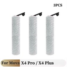 Mova X4 pro / x4 plus 습식 건식 진공 청소기 교체 부품 롤러 브러시 HEPA 필터 액세서리, 3PCS 1