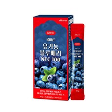 [본사정품]올바른 유기농 블루베리 즙 NFC 착즙액 스틱 100% 14포, 1박스, 20g