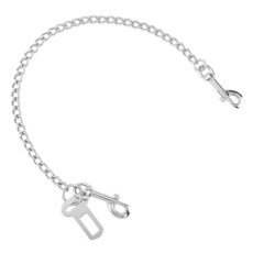 ECLATIS Mogoko 스테인리스 스틸 씹지 않는 강아지 카시트 프리미엄 벨트 반려동물 차량 안전 구속 케이블 더블 클립 및 래치 부착물이 있는 튼튼한 대형 개 스마트, 1