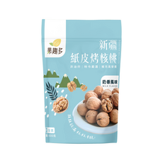 果趣多新疆紙皮烤核桃500g-奶香風味 非油炸健康零食 精選185核桃 獨立包裝香脆可口 老少咸宜, 500g, 1個