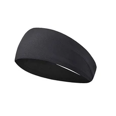 쿠쿠스토어 1Pcs 탄성 요가 머리띠 스포츠 Sweatband 러닝 헤어 밴드 야외 체육관 붕대, 05 black