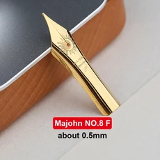 사랑스러운 MAJOHN P140 NO.8 F/M 펜촉 아크릴 피스톤 거대한 투명 만년필 에보나이트 피드 대용량 잉크, 03 Majohn N0.8 F Nib, 03 Only Nib
