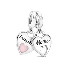 판도라 Mother Daughter 하트 댕글 참 799187C01