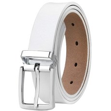 Falari 남아용 아동용 가죽 벨트 모든 행사용 2.5cm(1인치) 트림 핏 - 원피스 커팅 브라운. 110446 4477856694, 화이트