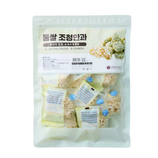 강릉 수제 전통 유과 찹쌀 통쌀 조청 한입한과 200g 답례품 명절 설날 단체 선물 부모님 간식, 1개, 통쌀한입한과