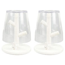 하쉬 미니 양치컵 & 스탠드, 2개, 토끼