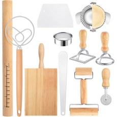 파스타 만들기 도구 세트 11개의 PCS 액세서리 라비올리용 우드 키트 만두 라자냐 쿠키용