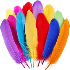 MAOFENG 150pcs 5-7인치 천연 거위 깃털 대량 DIY 공예 결혼식 파티 할로윈 의류 액세서리 믹스 컬러