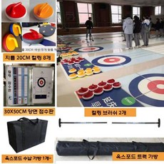 컬링 놀이 보드 게임 체육대회 올림픽 겨울 스포츠 학교, 고급냄비20cm8개+트랙10x1.8