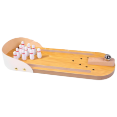 迷你保齡球桌遊組, 木色, 1套裝