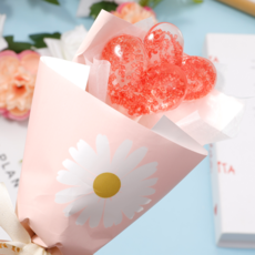 캔디마켓 웨이톡톡 별빛하트캔디 롤리팝 막대사탕 꽃집 어린집 행사용추천, 1세트, 30g