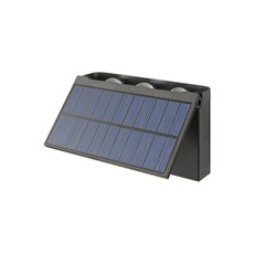 太陽能戶外壁燈 太陽能洗牆燈 圍牆燈 上下發光 6LED 戶外照明壁燈 氛圍燈, 暖光