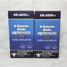 닥터아돌 비오틴 L시스틴 500mg C발라민 효모 모발 영양제 셀렌 아연 비타민 함유, 120정, 2개