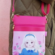 캐릭터 프린팅 미니 숄더백 여아 아동 외출용 가벼운 메신저백 휴대용품