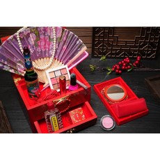 公主的夢中婚禮工作室 胭脂水粉16項禮 拜媽祖娘娘/臨水夫人/九天玄女/七仙女/土地婆/女神明生日祭祀, 1個, B.16項禮（不含盒）