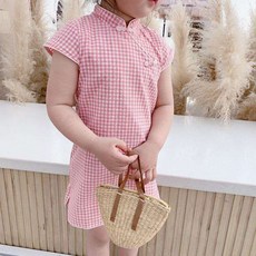 【Arbea】女童漢服連衣裙夏季新款古風仙女旗袍裙中童兒童幼童小童唐裝【C213】
