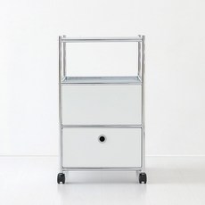 마켓비 심플리 이동식 서랍장 1칸 BC605, 퓨어화이트, 1개