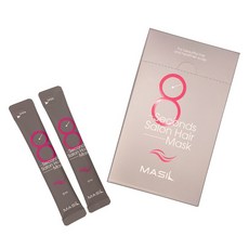 韓國Masil 8秒沙龍縮時髮膜 8秒縮時護髮安瓶 蓬鬆護髮 滑順護髮 潤髮 護髮素 旅行組 單包/單瓶販售, 1個, 【單包】絲滑柔順-粉 8ml, 8ml