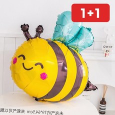 꿀벌 동물풍선 어린이집 생일 은박 파티 장식 유치원 포토존 1+1, 1개, onda 동글유니콘