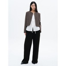 8SECONDS 에잇세컨즈 플리츠 이지 밴딩 팬츠 블랙 125321MQ55 430033