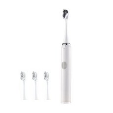 【無品牌】-電動牙刷+3個刷頭多色可選, 1個, 無尺寸, 電動牙刷送3個刷頭【白色】