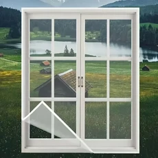 여름 모기 방지 도어 및 창 스크린 다양한 사용 가능 곤충 자체 접착 DIY 메쉬, 01 White, 07 60x100cm