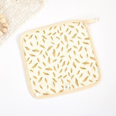 純棉四層紗布口水巾，嬰兒圍兜，寶寶洗臉巾，R96004, 麥穗, 1個