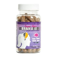 Super Mom Brain Awake 여성용 천연 에너지 알약 - 집중력 기억력 선명도 에너지를 위한 뇌 부스터 보충제 (누트로픽 뇌 지원 보충제 및 집중력 보충제 -, Super Mom Brain Awake 여성용 천연 에, 1개