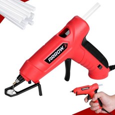 Arrow Fastener 미니 핫 글루 건 24Pcs 스틱이 있는 듀얼 템프 키트 DIY 장식 공예 빠른 수리를 위한 스탠드가 고온/저온 고속 가열