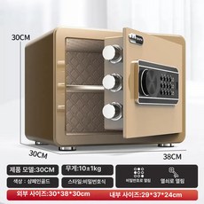 지구모든마켓 가정용금고 소형금고 개인 개인용금고, 표준 높이30cm 럭키골드 비밀번호