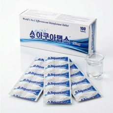 아쿠아탭스 167mg 정수기 저수조 식기 살균 소독 세척제 100정 1박스, 1개