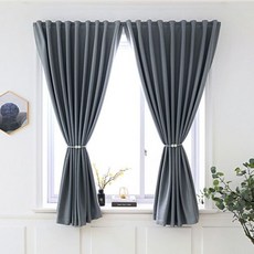 붙이는 암막커튼1장 햇빛가리개 무타공블라인드 공간분리 중문가림막 찍찍이커텐