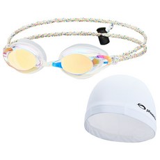 피닉스 미러 패브릭 수경 PN-702M FB + 스판수모 SET, 클리어, 1개