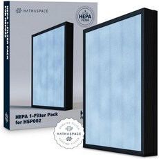 HATASPACE HSP002 H13 트루 헤파 필터 교체 활성탄 제올라이트 프리 및 냉촉매가 포함된 4단계 공기청정기 필터 먼지 연기 냄새 VOC 감지 설치하기, 1 Pack, HSP002 - H13