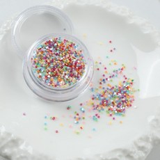 J 레인보우도트글리터 1종 단품 초미니원형 칼라믹스 미니미