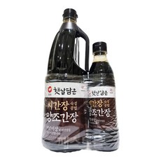청정원 햇살담은 씨간장 양조간장 1.7L+ 씨간장 양조간장 500ml 세트, 1세트