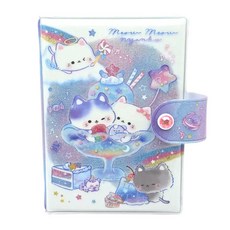 CRUX 일본 팬시 캐릭터 씰 바인더 스티커 수납북 콜렉트 앨범, 1개, 블루화이트(미야오미야오냥코)