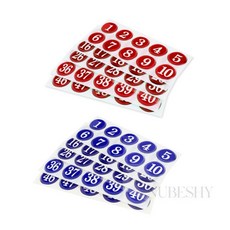 번호판 스티커 신발장, 빨강(1~50), 1개, 빨강