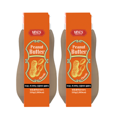 무첨가 땅콩 100% 미네스 쭉 짜먹는 땅콩버터 클래식, 330g, 2개