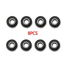 8pcs 세라믹 공 608RS 인라인 롤러 스케이트 휠 베어링 ABEC 11 녹슬지 않는 보드 8x22x7mm, 01 CHINA, 01 Red