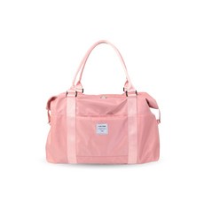 DF Queenin Y.J 戶外露營拉桿包 出國旅行袋 運動裝備袋 健身袋, 櫻花粉, 1個