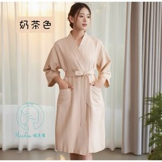美容院專用莫奈棉七分袖浴袍/薄款浴衣/客人服